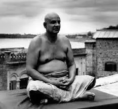 Ancient Indian yogi meditating in peaceful posture