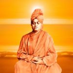 Swami Vivekananda meditating peacefully beyond caste and discrimination