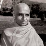 Portrait of Hindu monk in peaceful meditative outdoor surroundings