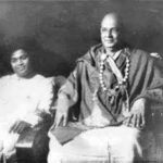Swami Sivananda with devotee discussing many mind phases