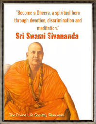 swami sivananda portrait with quote about devotion and meditation image