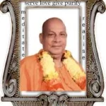 Swami Sivananda portrait in decorative sacred frame