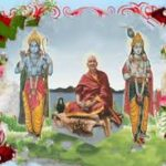 Swami Sivananda with Lord Rama and Lakshmana
