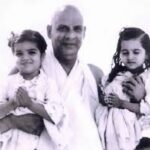 Swami Sivananda with two young children
