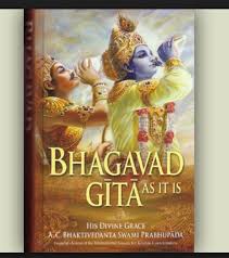 Bhagavad Gita As It Is book cover with Krishna and Arjuna image