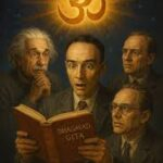 Scientists studying Bhagavad Gita discovering divine truth through faith