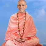 Swami Chinmayananda smiling peacefully during meditation inspiring spiritual awakening everywhere