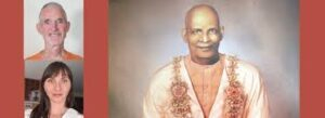Swami Sivananda portrait with devotees collage image