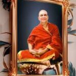Spiritual guru portrait inspiring prayer to Lord Venkata Hill devotees