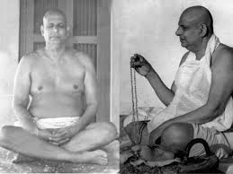 Swami Sivananda Two images of monk meditating and praying picture