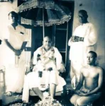 Swami Sivananda with devotees symbolizing mind control