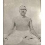 Swami Pranabananda seated in meditation with serene spiritual posture