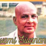 Swami Sivananda portrait with peaceful smiling expression