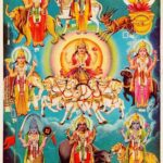 Navagraha deities with sacred celestial divine vehicles