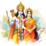 Lord Rama and Goddess Sita together