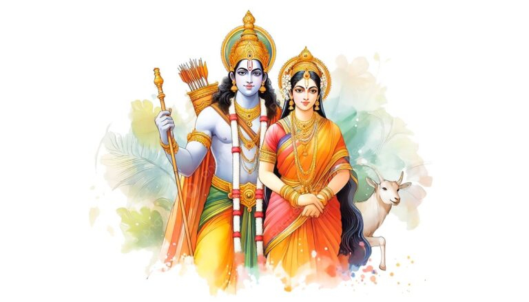 Lord Rama and Goddess Sita together