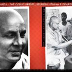 Swami Sivananda compassionately serving elderly devotee with care