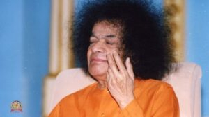 Shri Sathya Sai Baba in deep contemplation