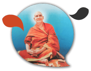 Swami Sivananda seated in peaceful meditation