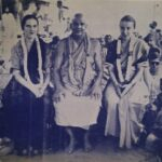 Swami Sivananda with devotees and disciples at a spiritual gathering