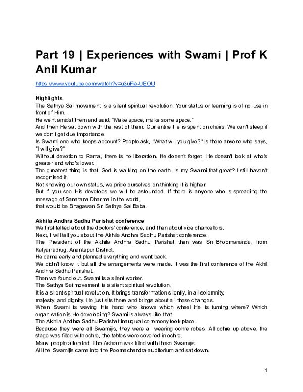 part_19___experiences_with_swami___prof_k_anil_kumar