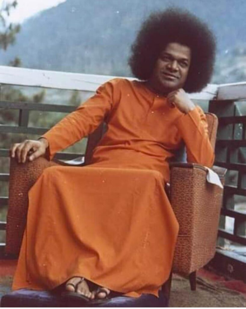 swami sitting near garden wall orig