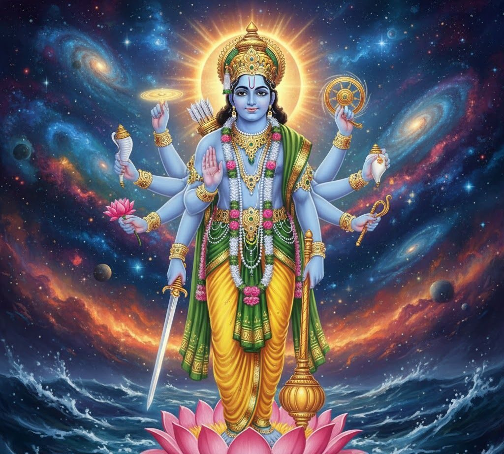 Lord Vishnu cosmic form image